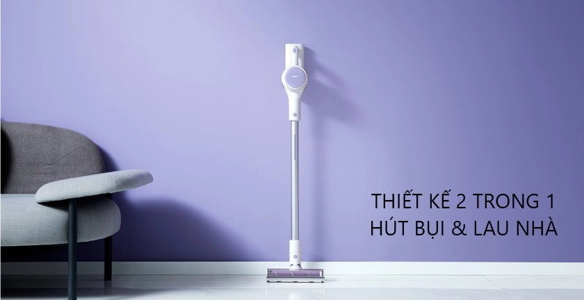 2 trong 1: hút bụi kết hợp cùng lau nhà