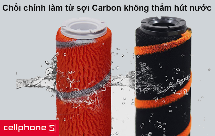 Chổi chính làm từ sợi Carbon không thấm hút nước