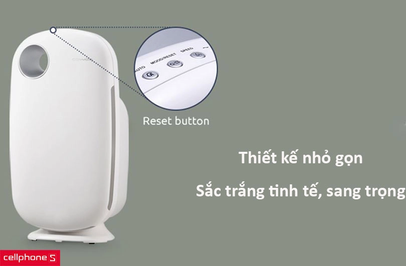 Thiết kế nhỏ gọn, thanh mảnh với sắc trắng tinh tế, sang trọng