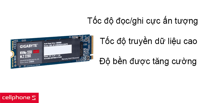 Tốc độ đọc/ghi cực ấn tượng, độ bền được tăng cường