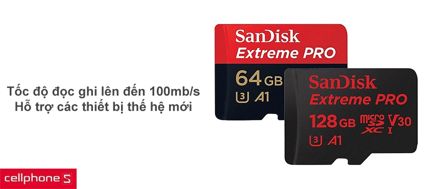 Hỗ trợ đọc ghi cực nhanh giúp ghi hình video 4K, tương thích với các thiết bị mới
