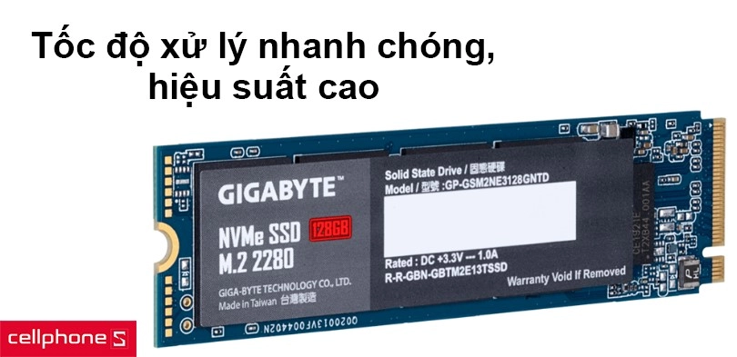 Tốc độ xử lý nhanh chóng, hiệu suất cao với chuẩn PCIe