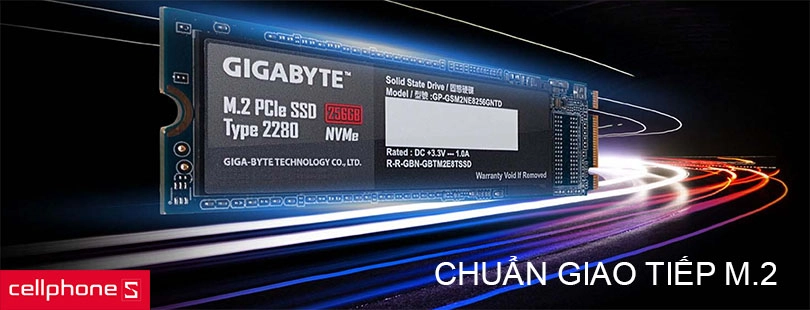 Trang bị chuẩn giao tiếp M.2 cho tốc độ nhanh chóng gấp 40 lần