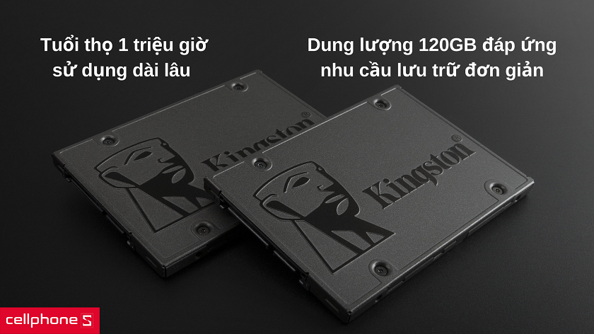 Mức dung lượng 120GB đủ chỗ trống cho các ứng dụng cần thiết