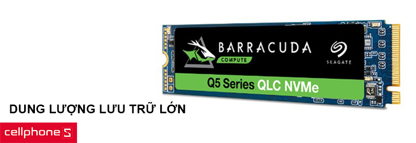 Dung lượng 500GB, lưu trữ thoải mái
