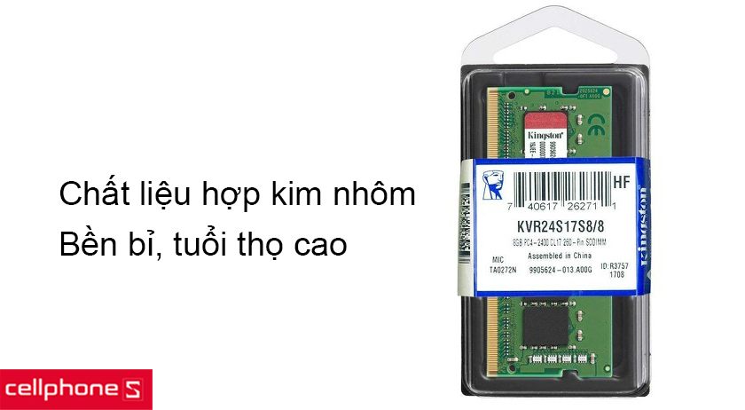 Chất liệu cao cấp đảm bảo độ bền, tuổi thọ cao