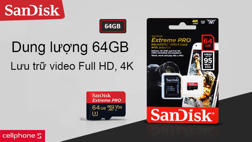 Dung lượng 64GB lưu trữ hơn hàng trăm nghìn hình ảnh