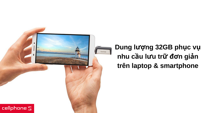 Dung lượng 32GB đáp ứng nhu cầu lưu trữ cơ bản
