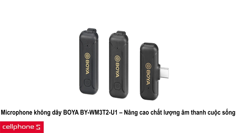 Microphone thu âm không dây BOYA BY-WM3T2-U1