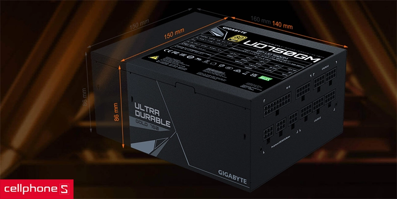 Nguồn máy tính Gigabyte GP-UD750GM 750W - 80 Plus Gold tăng hiệu suất mạnh mẽ