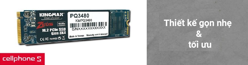 Thiết kế gọn nhẹ và tối ưu