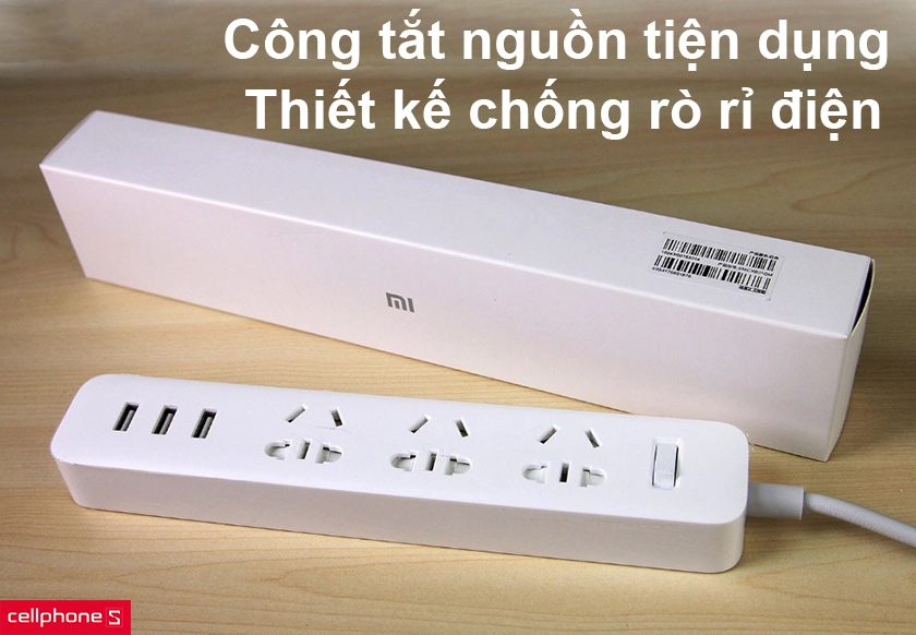Trang bị công tắt nguồn, đầu nối an toàn chống rò rỉ điện