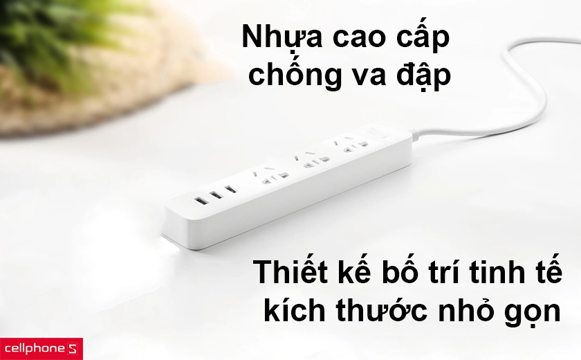 Thiết kế bố trí tinh tế kích thước nhỏ gọn, chất liệu nhựa cao cấp chống va đập