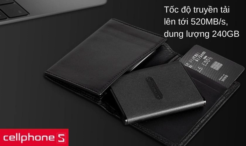 Dung lượng 240GB mở rộng bộ nhớ, tốc độ đọc ghi cao, tương thích nhiều thiết bị