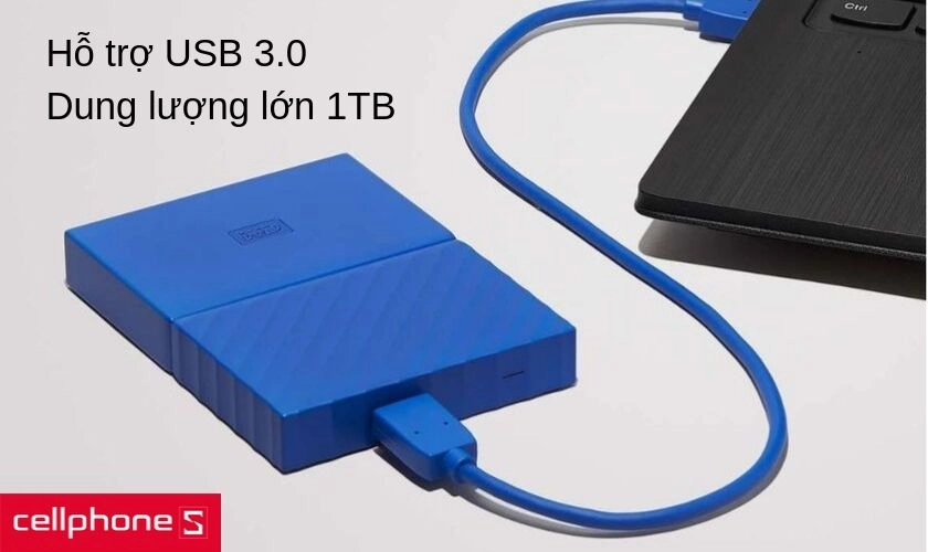 Tốc độ truyền tải nhanh hơn với USB 3.0 cùng với dung lượng 1TB thoải mái lưu trữ