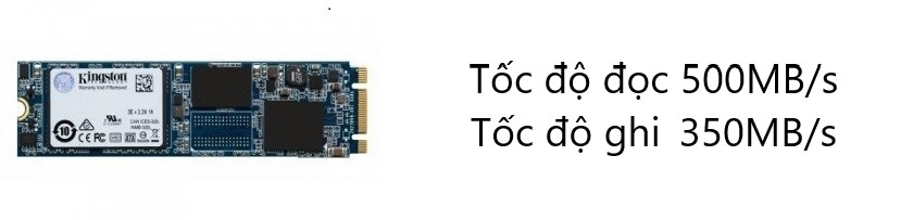 ổ cứng SSD Kingston SA400 480GB M2 có tốc độ đọc/ghi lên đến 500/ 300 MB/s