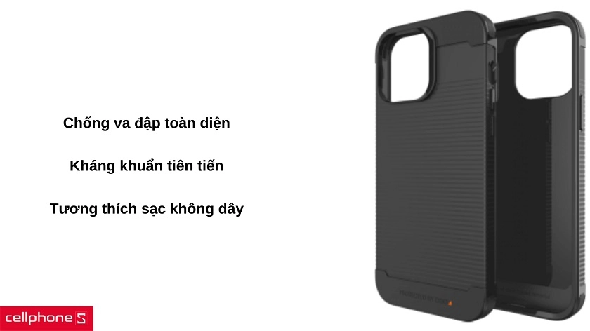 Chống sốc mọi lúc, hoàn toàn kháng khuẩn, tương thích sạc không dây