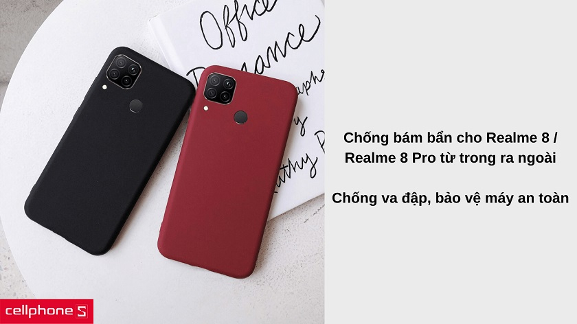Ốp lưng J-Case Silicone chống bẩn cho Realme 8/8 Pro 