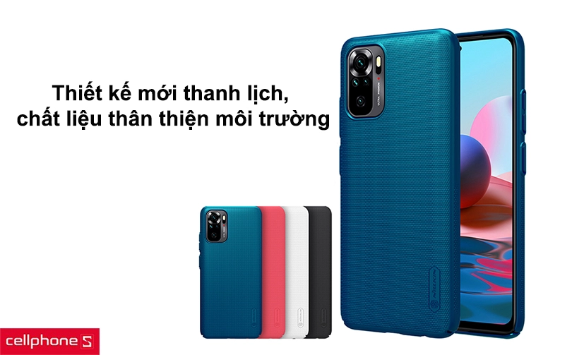 Ốp lưng Xiaomi Redmi Note 10 Pro Nillkin Super Frosted Shield Back