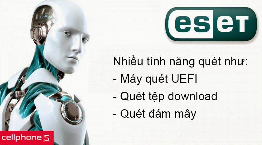 Tính năng quét khi không sử dụng, quét đám mây, quét tệp download, quét UEFI