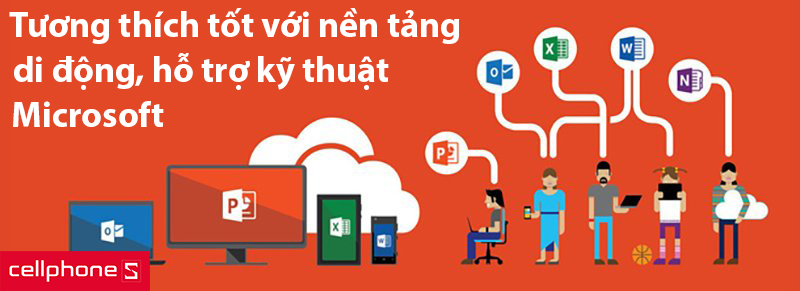 tương thích tốt với nền tảng di động, hỗ trợ kỹ thuật Microsoft
