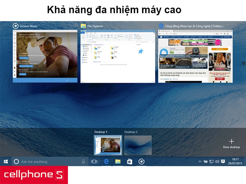 Khả năng đa nhiệm máy cao