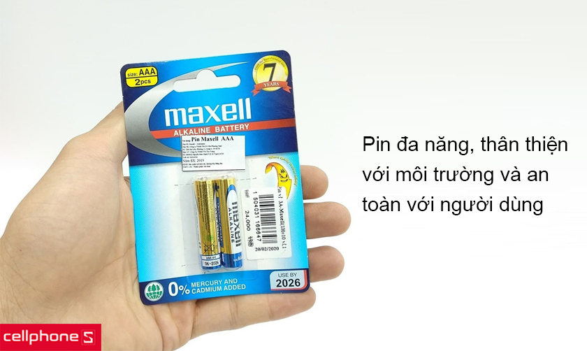 Pin Alkaline AAA Maxell LR03(GD)2B