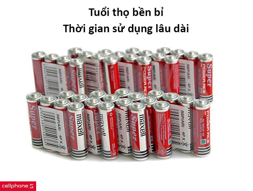 Pin Super ACE AA Maxell R6P(AR) 4P vỉ 4 viên