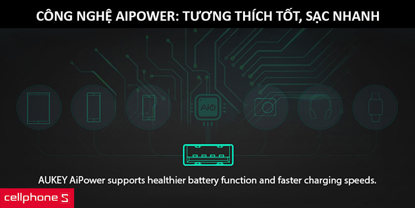 Công nghệ AiPower nâng cao tính tương thích và tốc độ sạc
