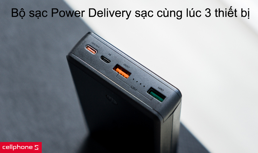 Bộ sạc Power Delivery sạc cùng lúc 3 thiết bị