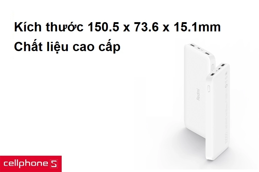 Kích thước 150.5 x 73.6 x 15.1mm, chất liệu cao cấp