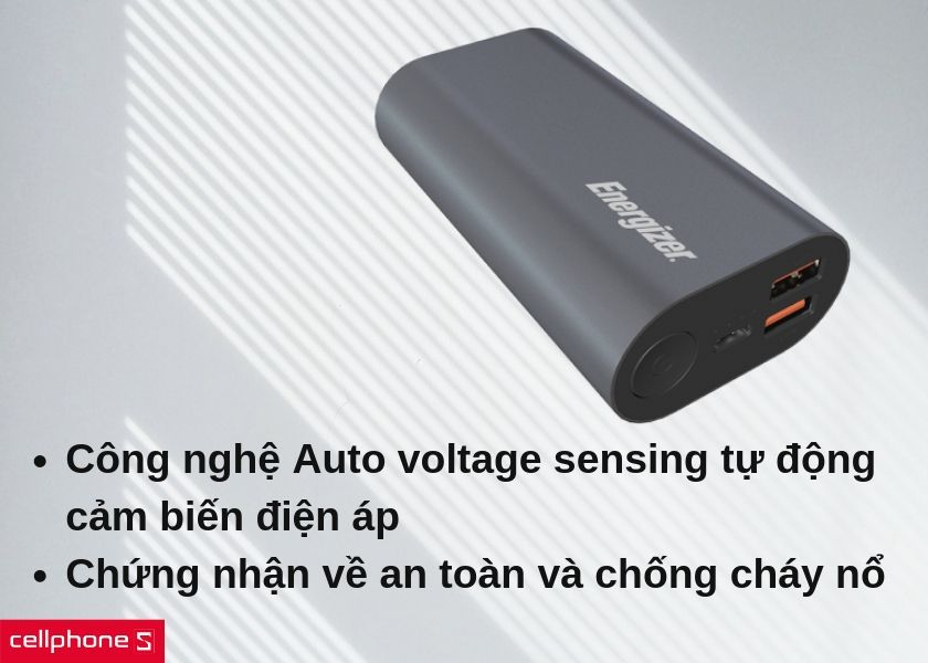 Tự động cảm biến điện áp với công nghệ Auto voltage sensing cùng độ an toàn và chống cháy nổ