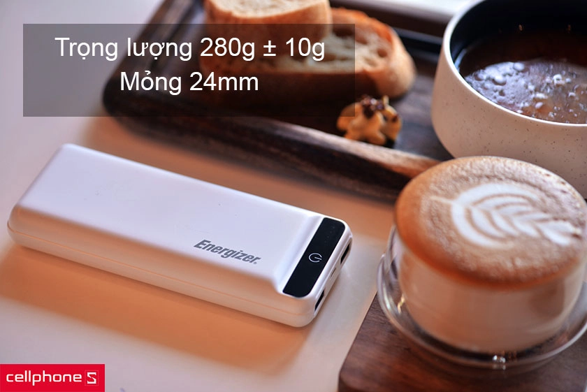 Mỏng 24mm, trọng lượng 280g ± 10g