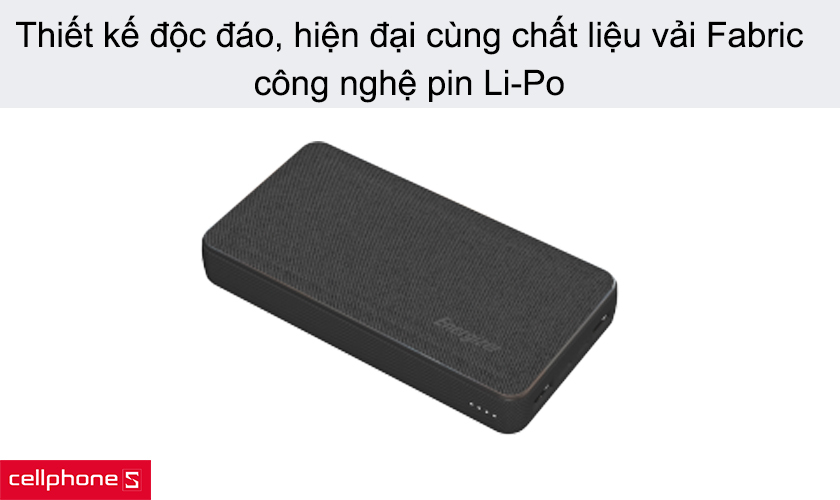 Thiết kế độc đáo, hiện đại cùng chất liệu vải Fabric, công nghệ pin Li-Po