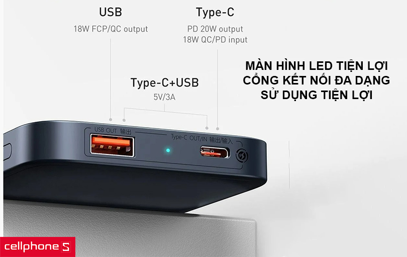 Màn hình LED tiện lợi, cổng kết nối đa dạng, sử dụng tiện lợi