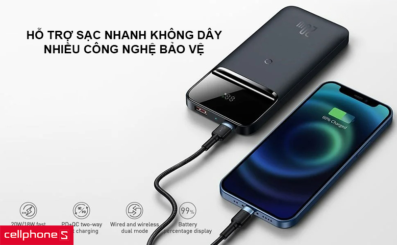 Hỗ trợ sạc nhanh không dây cùng nhiều công nghệ bảo vệ