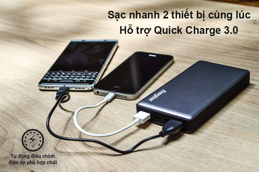 Sạc nhanh 2 thiết bị cùng lúc