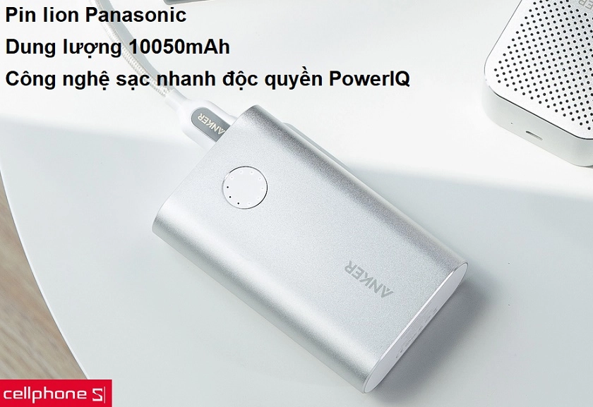 Dung lượng pin 10050mAh cùng công nghệ sạc nhanh độc quyền PowerIQ