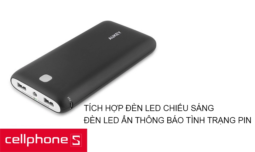 Đèn LED tiện dụng được tích hợp trong sản phẩm, lõi pin Lithium Ion cao cấp