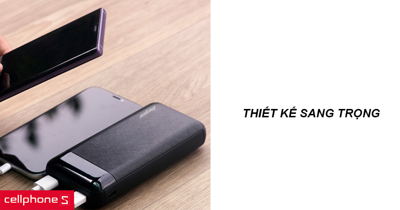 Đánh giá thiết kế pin dự phòng Energizer 20.000 mAh UE20058