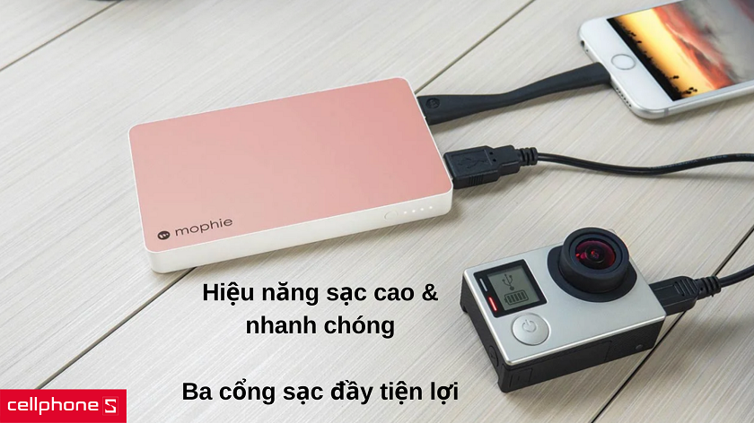Hiệu năng đầu ra cao giúp sạc nhanh & sạc nhiều thiết bị cùng lúc