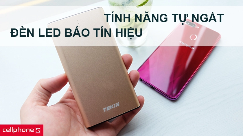 pin dự phòng OPPO 10000 mAh được trang bị tính năng tính năng tự ngắt dòng điện khi sạc đầy pin