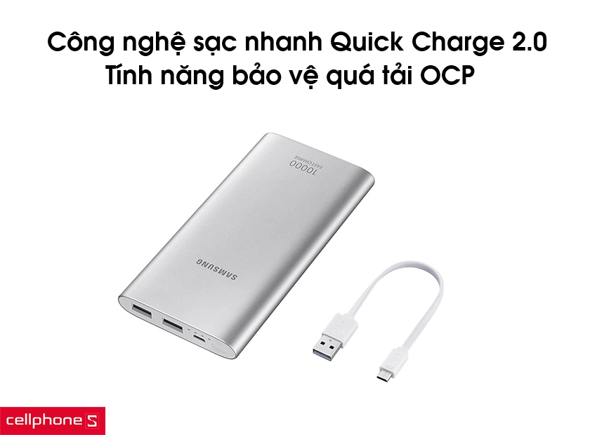 Công nghệ sạc nhanh Quick Charge 2.0 và tính năng bảo vệ quá tải OCP