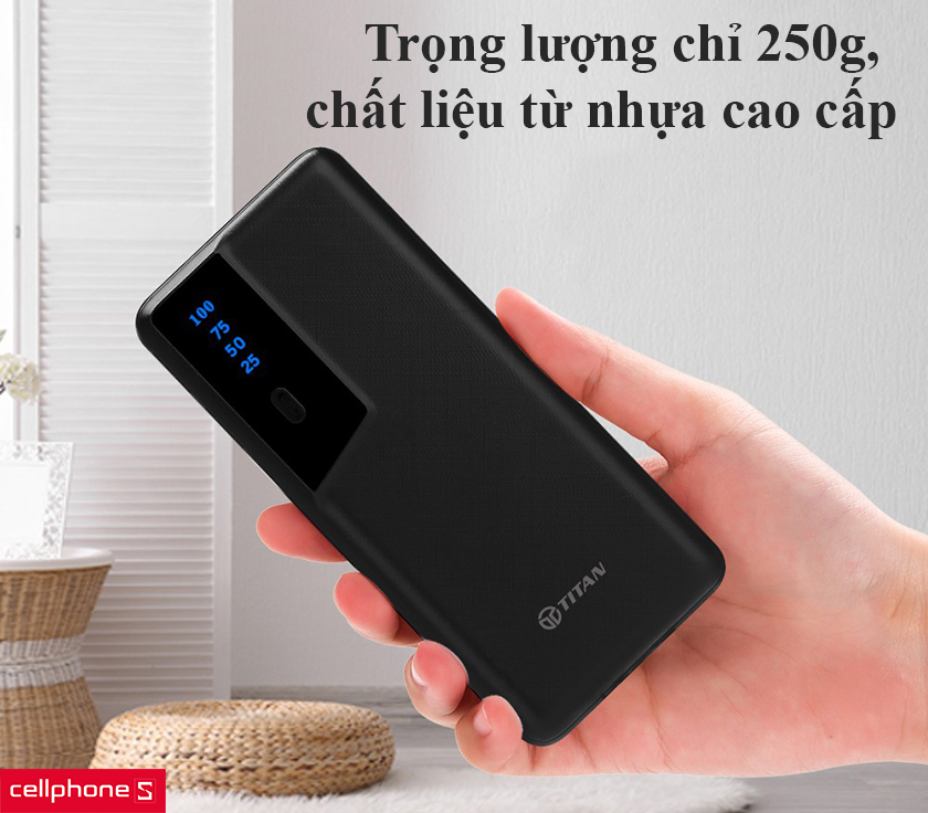 Trọng lượng chỉ 250g, chất liệu từ nhựa cao cấp