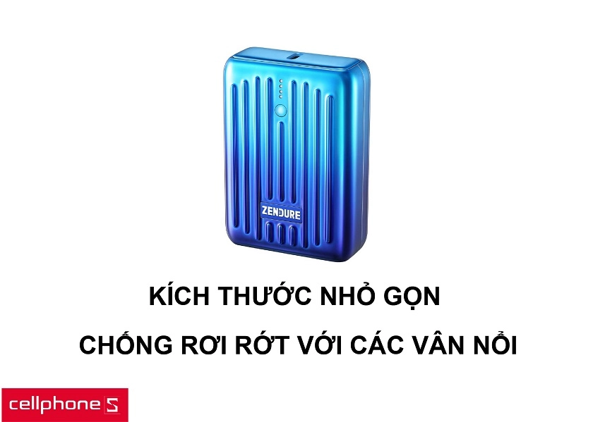 Kích thước nhỏ gọn, linh hoạt cùng khả năng chống rơi rớt, bền bỉ