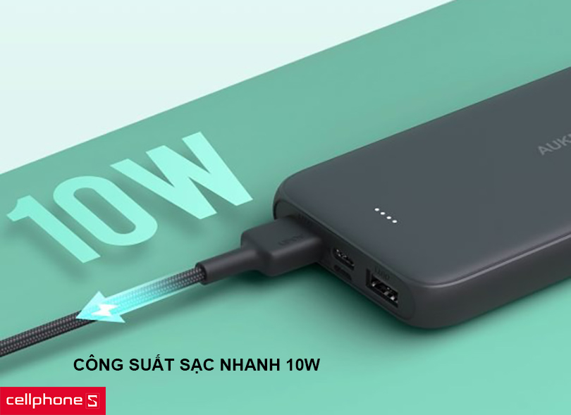 Sạc nhanh công suất 10W, khả năng tương tích cao