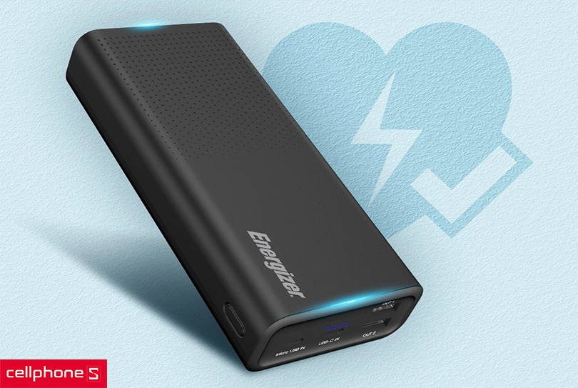 Đánh giá thiết kế sạc dự phòng Energizer 20,000mAh UE20012PQ
