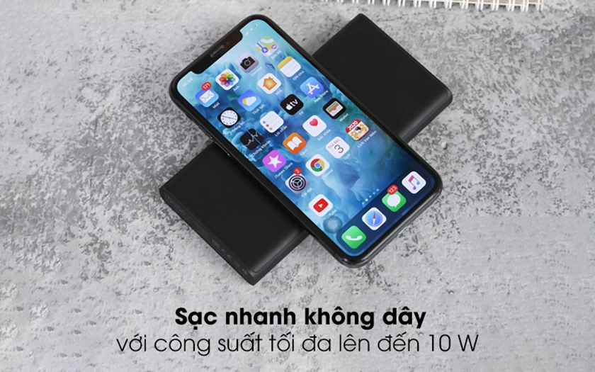 Dung lượng pin lớn, tích hợp sạc không dây