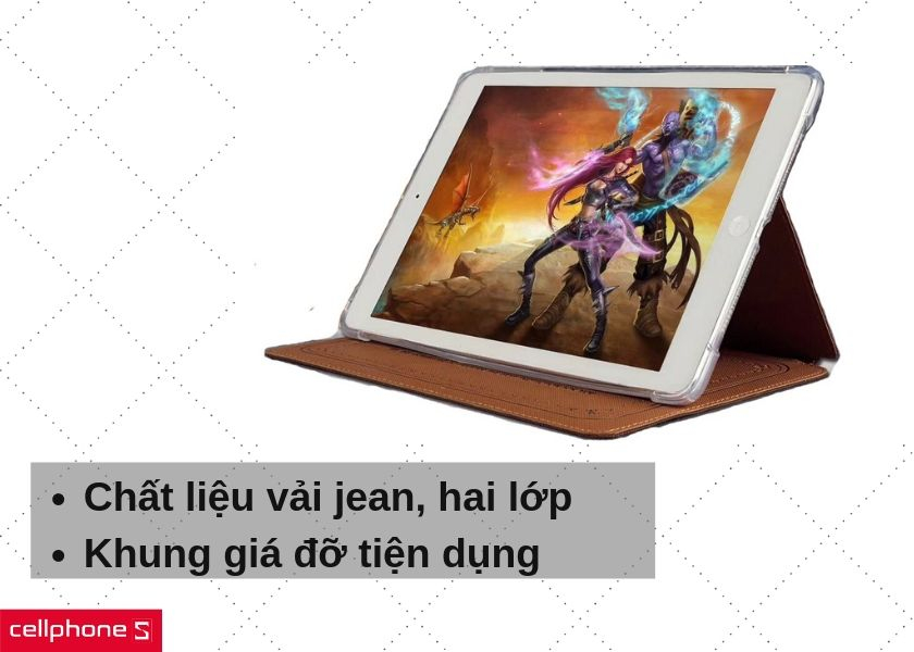 Vải jean hai lớp bảo vệ hiệu quả, khung giá đỡ tiện dụng