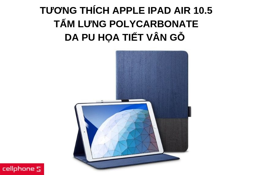 Thiết kế tương thích Apple iPad Air 10.5, tấm lưng polycarbonate,